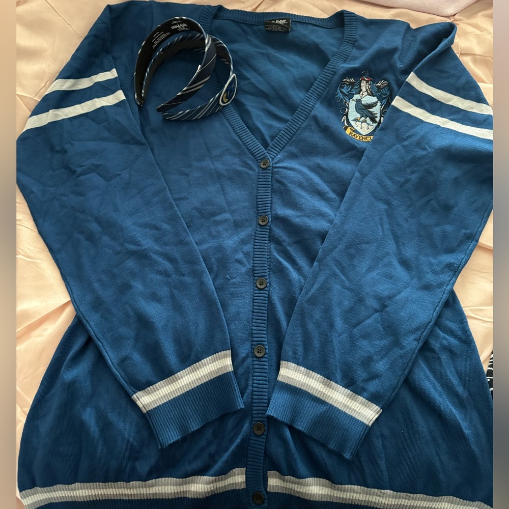 Licensed Harry Potter Ravenclaw Cardigan and Headbands